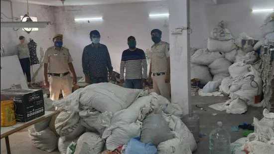 848 kgs of used surgical hand gloves seized from 2 Delhi godowns, 3 held