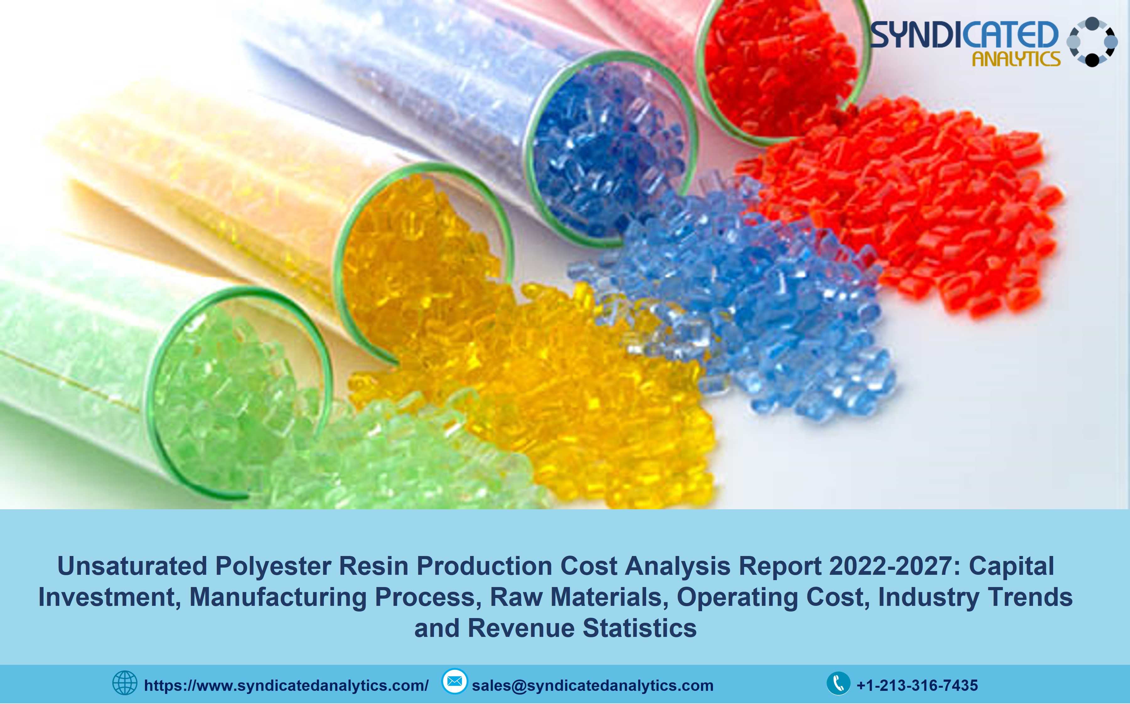 Unsaturated Polyester Resin Price Trends 2022-2027: Production Cost Analysis, Forecast, Profit Margins, Raw Materials Costs, Land and Construction Costs | Syndicated Analytics