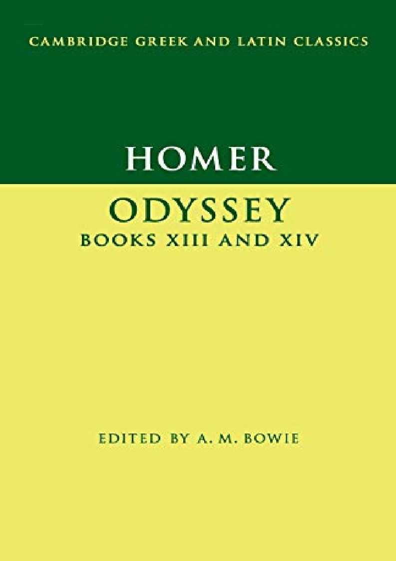 [ebook] ‹download› Homer: Odyssey Books XIII and XIV (Cambridge Greek and Latin Classics)
