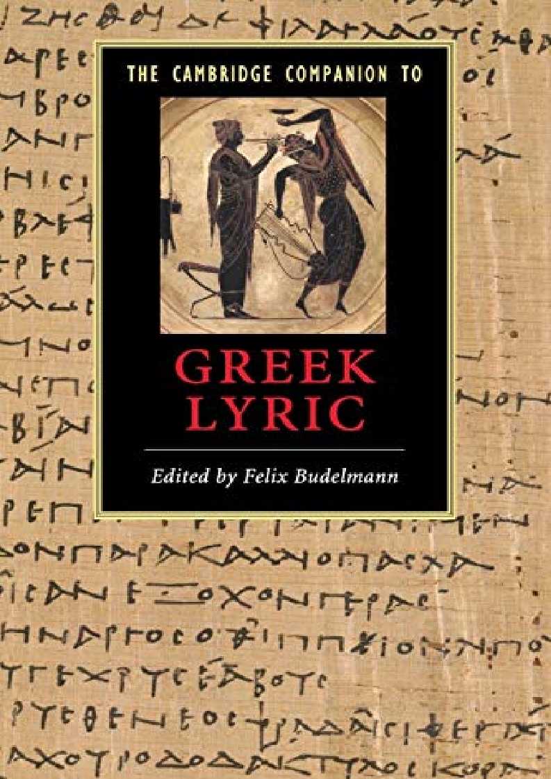 ‹download› [pDf] The Cambridge Companion to Greek Lyric (Cambridge Companions to Literature)