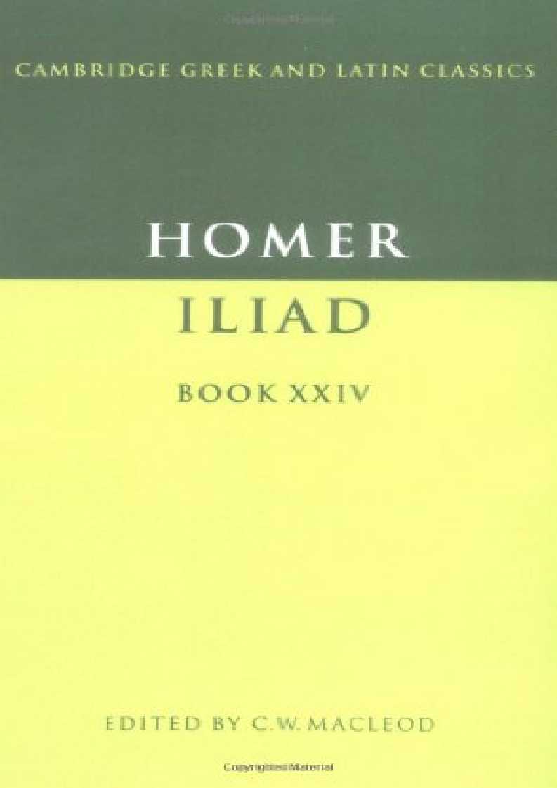 [pDf] ‹download› Homer: Iliad Book XXIV (Cambridge Greek and Latin Classics)
