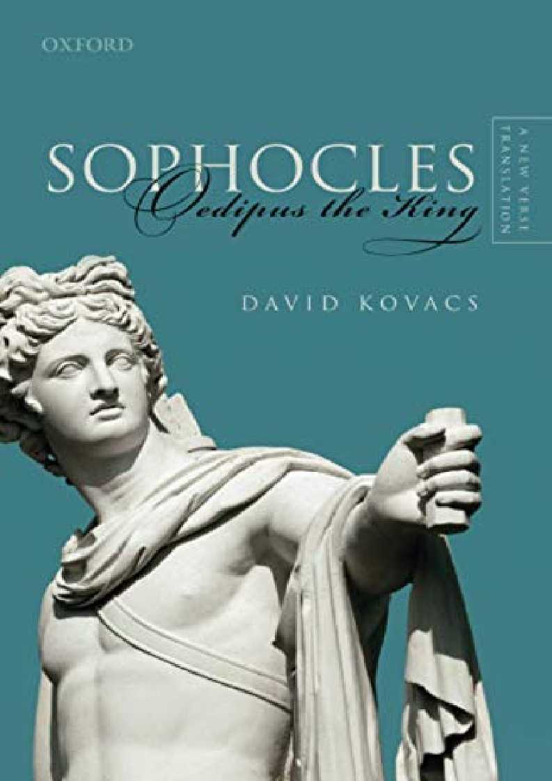 [pDf] ‹download› Sophocles: Oedipus the King: A New Verse Translation
